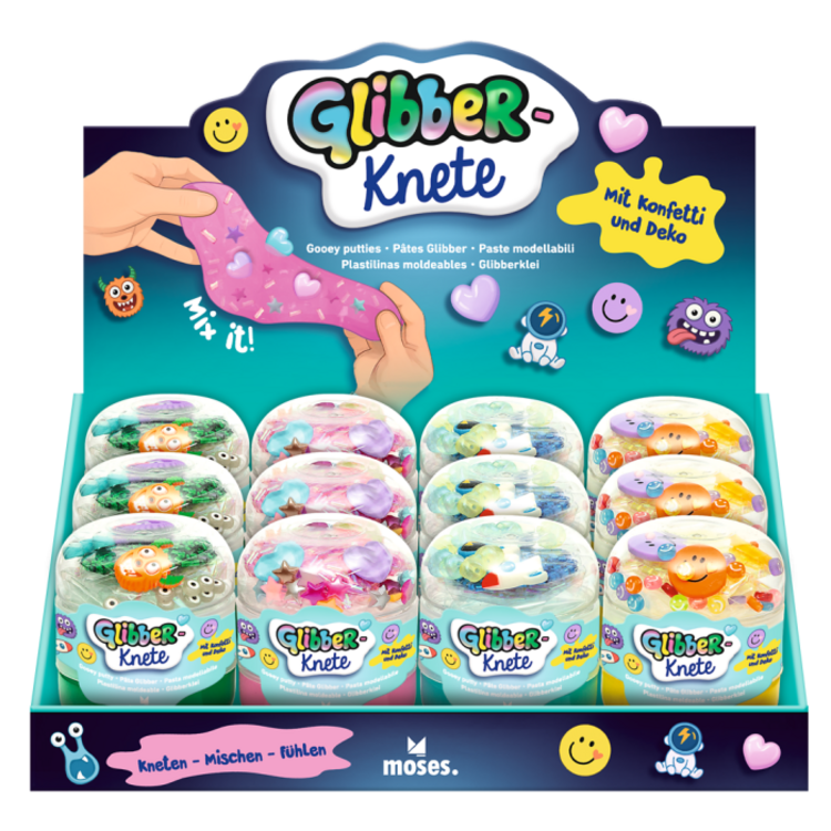 Moses Glibber klein slijm met confetti