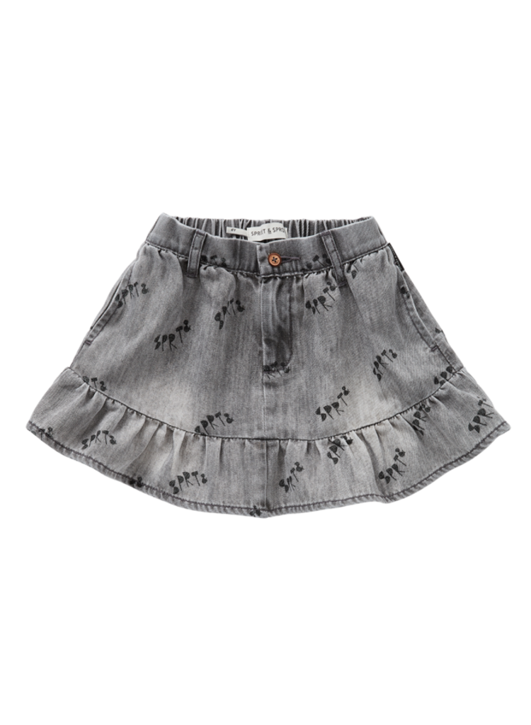 Sproet & Sprout Grey Denim Skirt