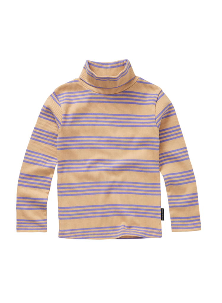 Sproet & Sprout Rib Turtle Neck Stripes - Sand