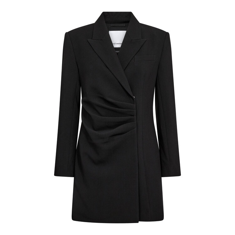 Co'Couture Vola Pleat Blazer dress - Black