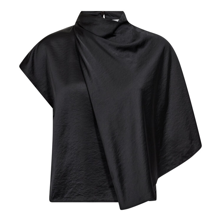 Co'Couture Idun Cape SS Blouse - black