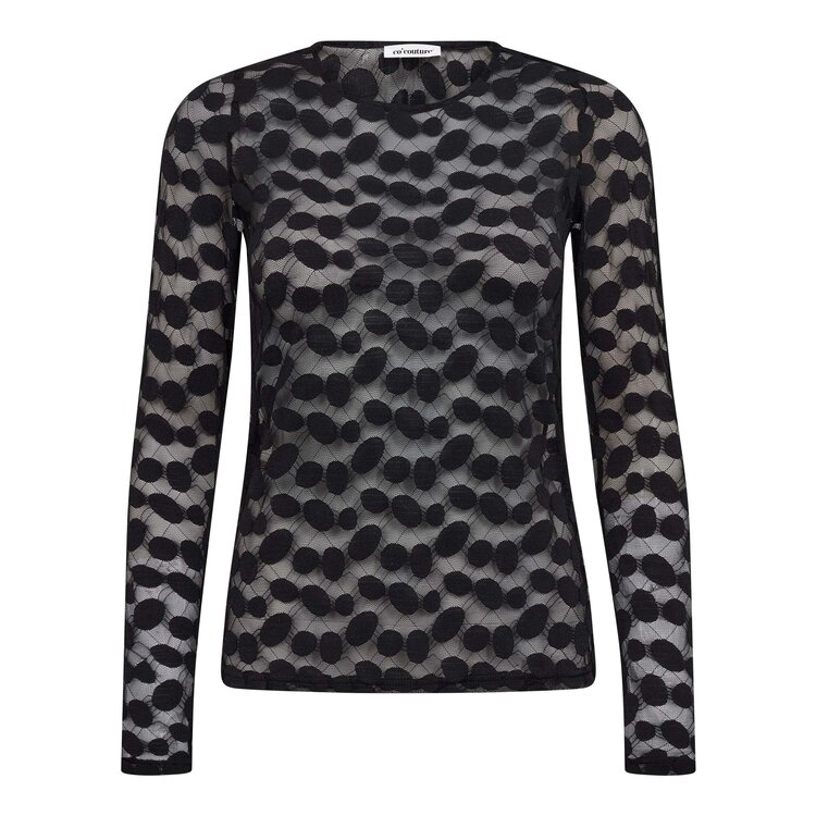 Co'Couture Penola O-Neck Blouse - Black