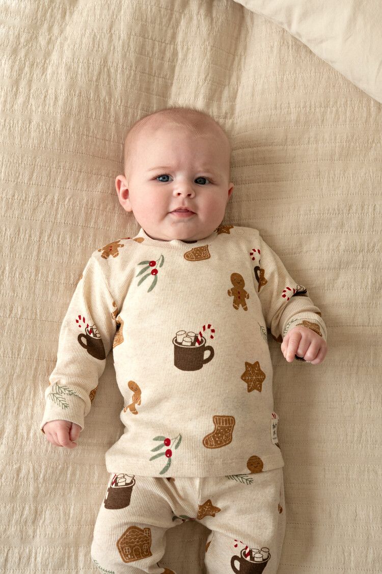 Feetje Pyjama Cosy Cookie - Offwhite Melange