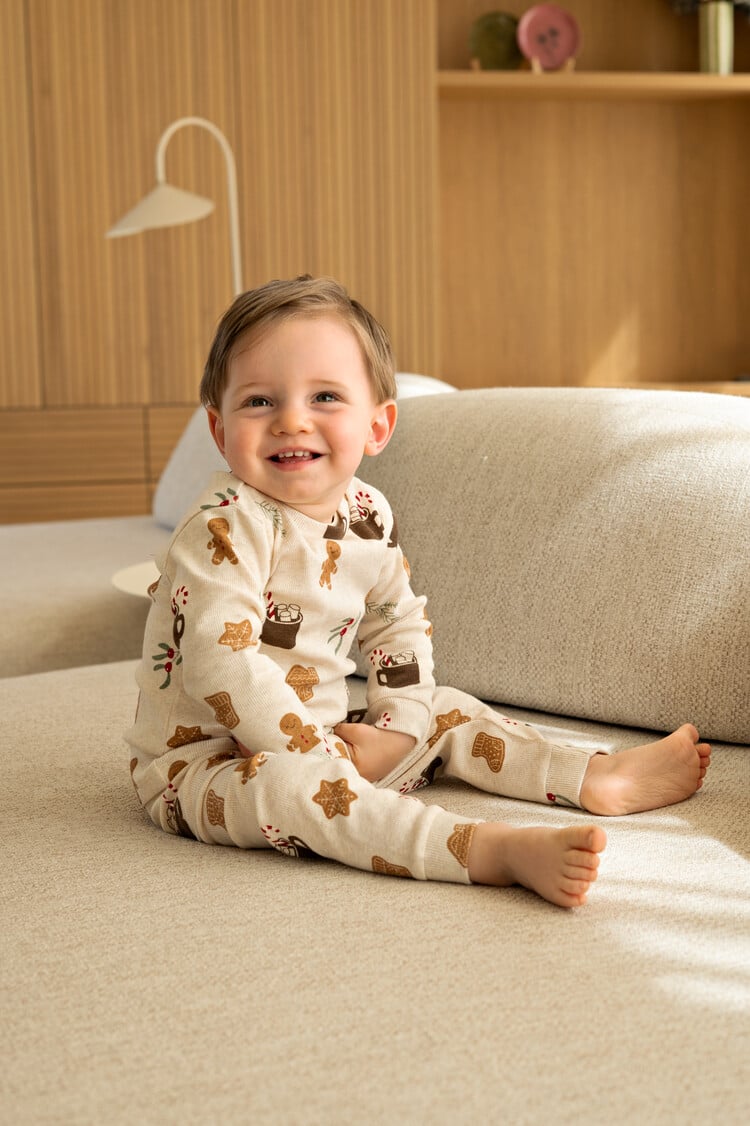 Feetje Pyjama Cosy Cookie - Offwhite Melange