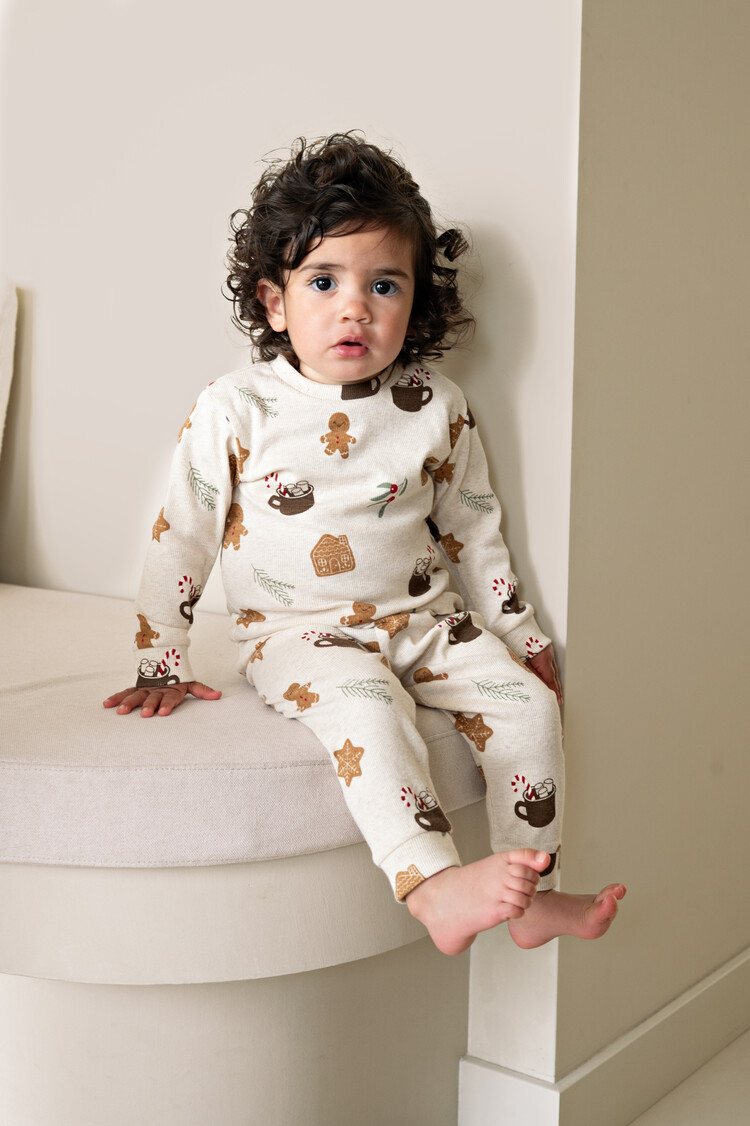 Feetje Pyjama Cosy Cookie - Offwhite Melange