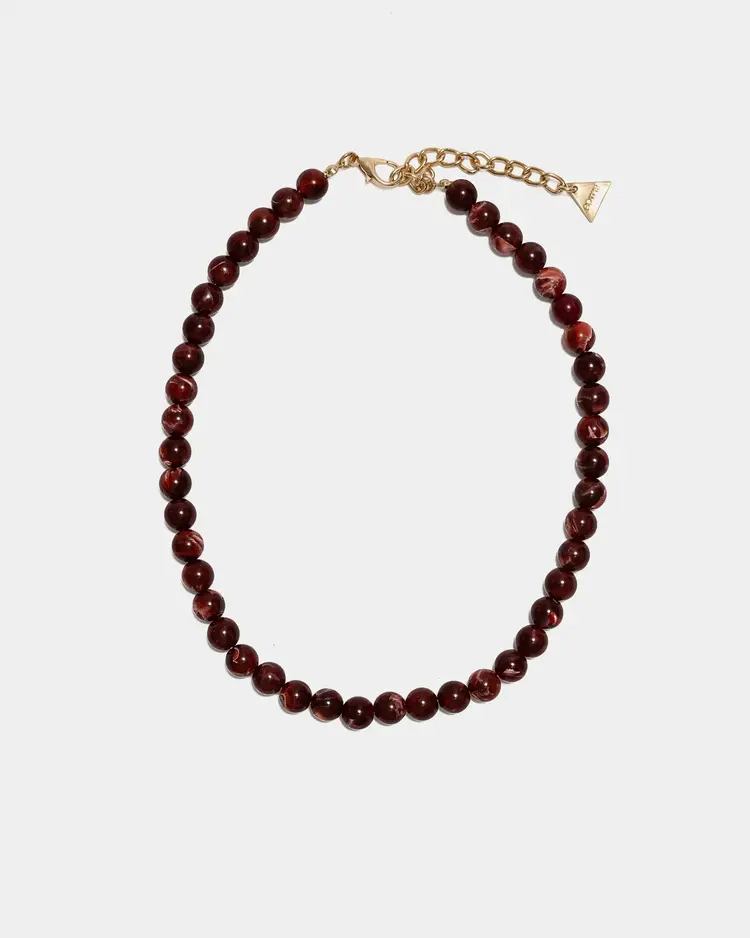 Bow19 Amara Bead Nacklace - Burgundy Melange