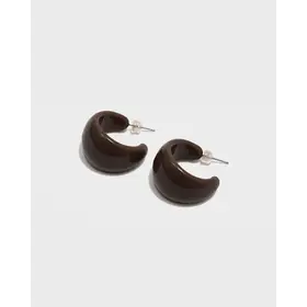 Bow19 Noella Hoops - Dark Brown