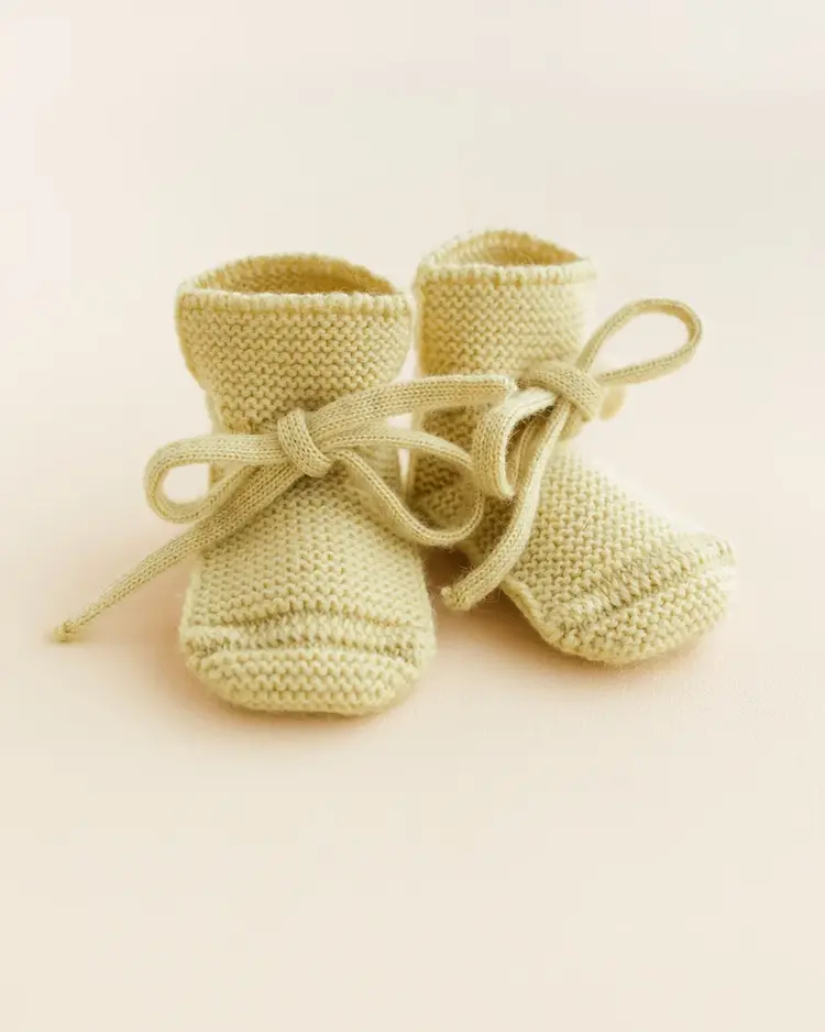 Hvid Booties 0-9M - Light Yellow