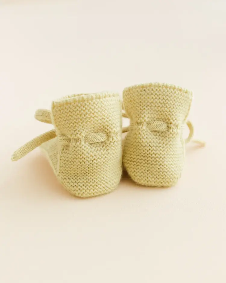 Hvid Booties 0-9M - Light Yellow