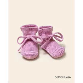 Hvid Booties 0-9M - Cotton Candy