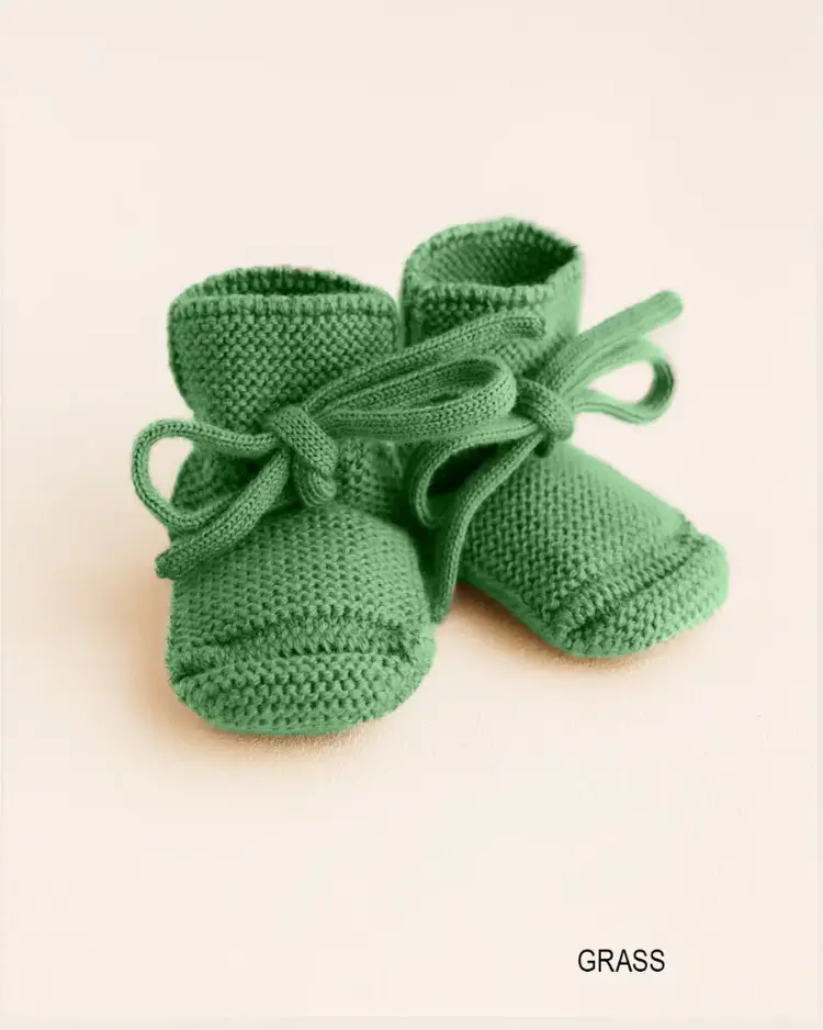 Hvid Booties 0-9M - Grass