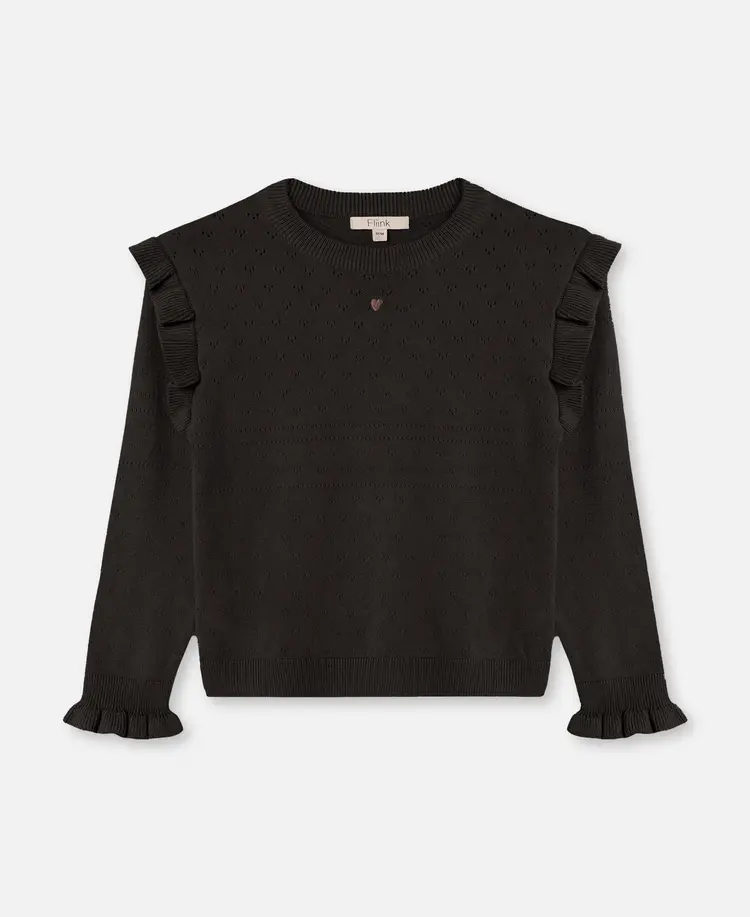 Fliink Fame O-neck blouse - Coffee Bean