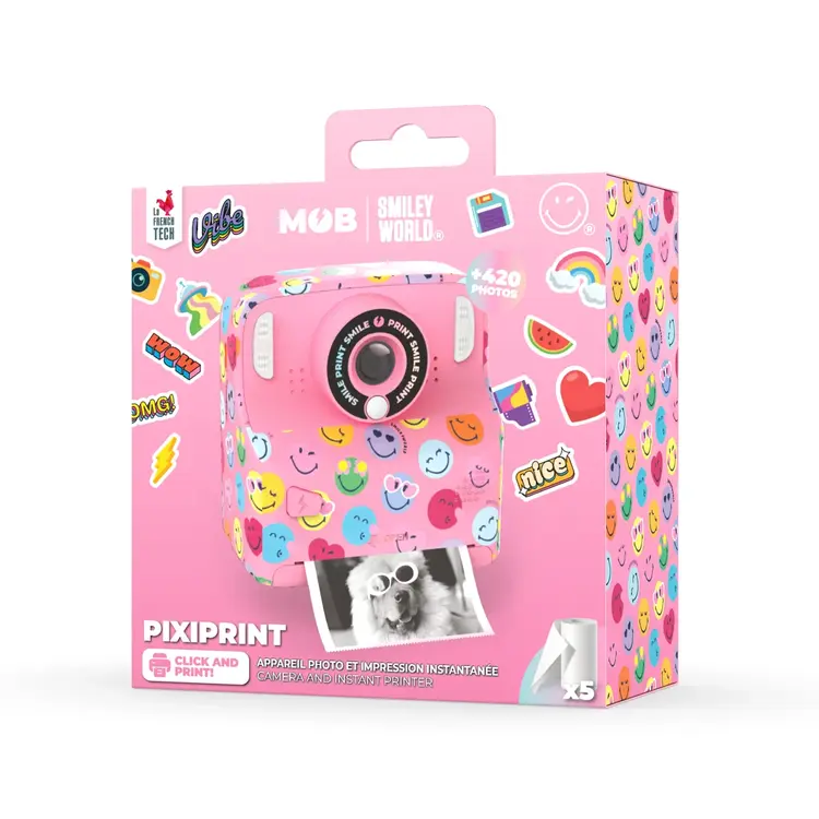 MOB pixiprint smiley world - roze