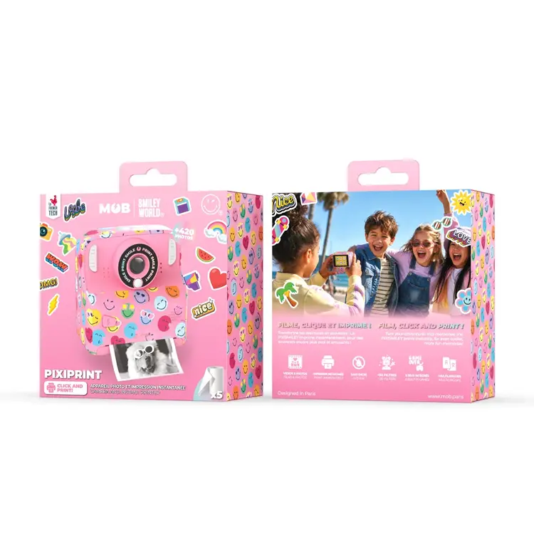 MOB pixiprint smiley world - roze