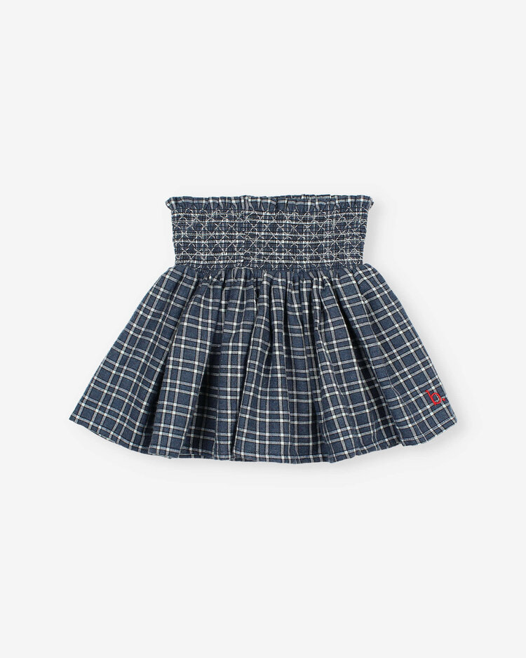 Búho Tartan Skirt - Navy