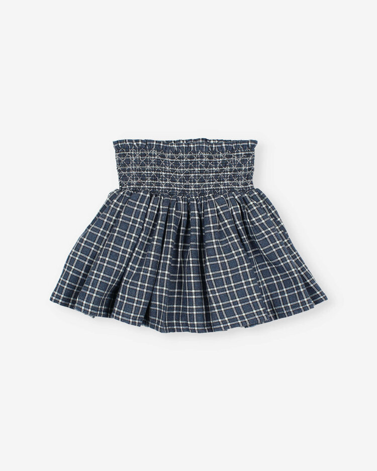 Búho Tartan Skirt - Navy