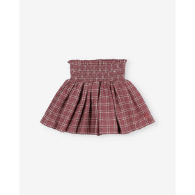 Búho Tartan Skirt - Pomegranate