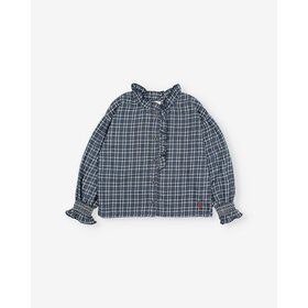 Búho Tartan Blouse - Navy