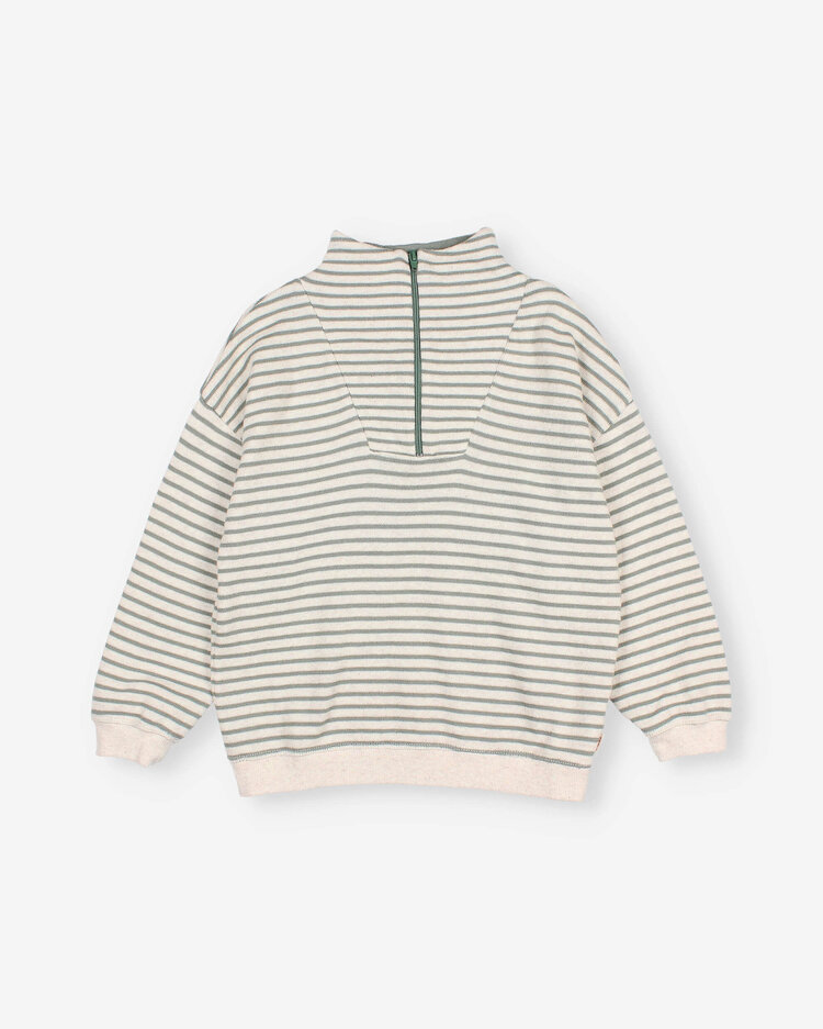 Búho Soft Stripes Sweatshirt - Eucalyptus