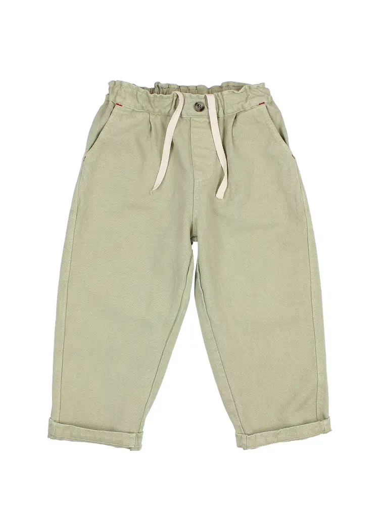 Búho Drill Girly Pants - Green Tea