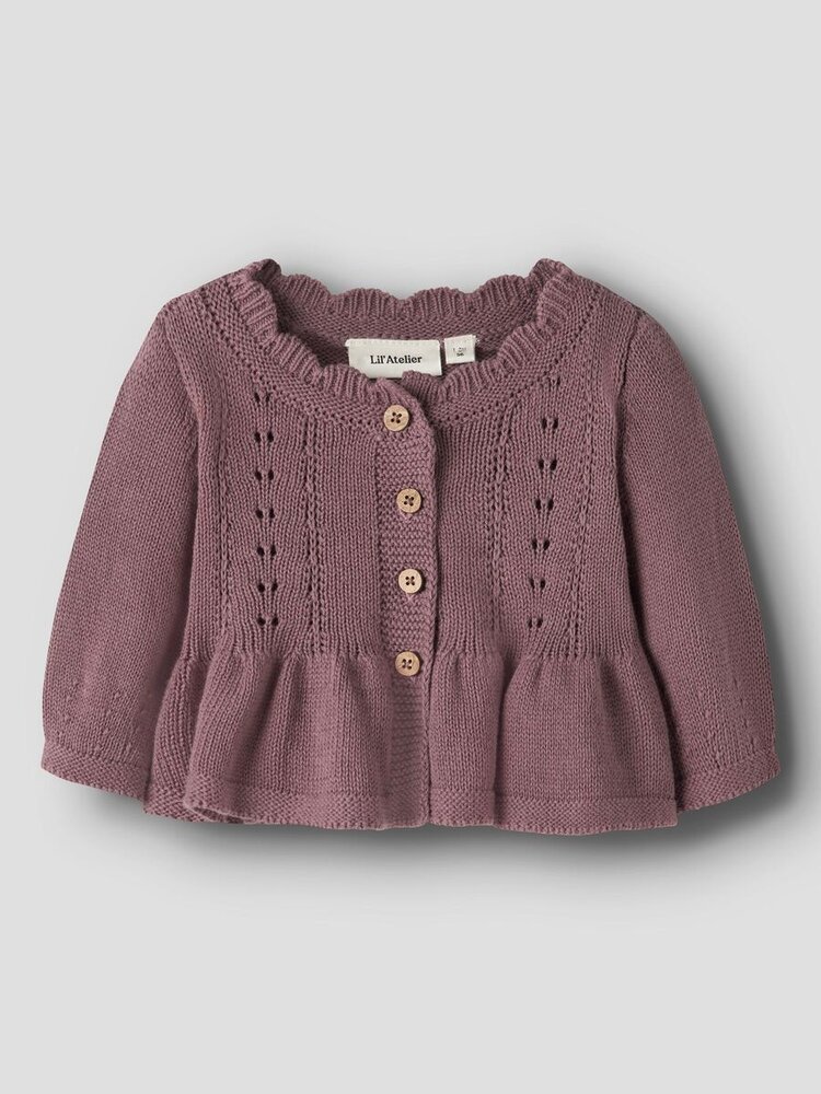 Lil'Atelier Amla Knit Cardigan - Rose Taupe