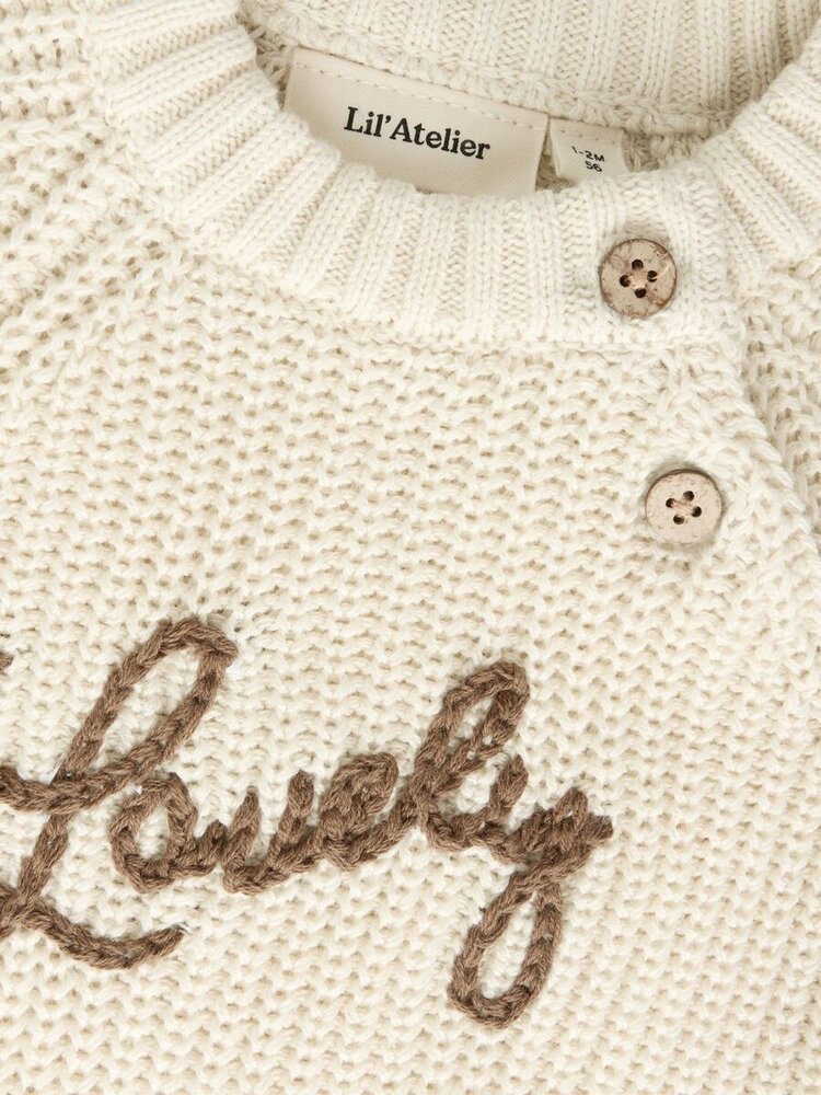 Lil'Atelier Baby Femlen LS Knit - Turtledove