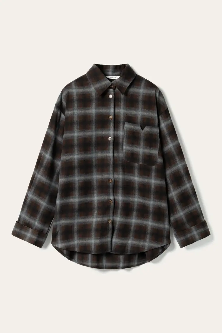 Noella Marlon Shirt - Brown/Blue check