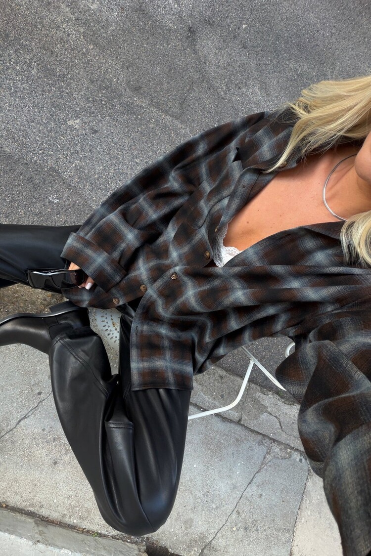 Noella Marlon Shirt - Brown/Blue check