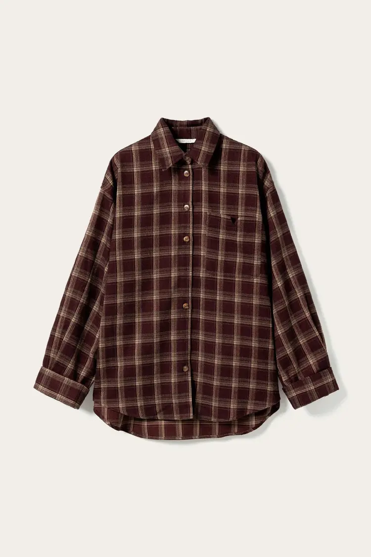 Noella Marlon Shirt - Brown check