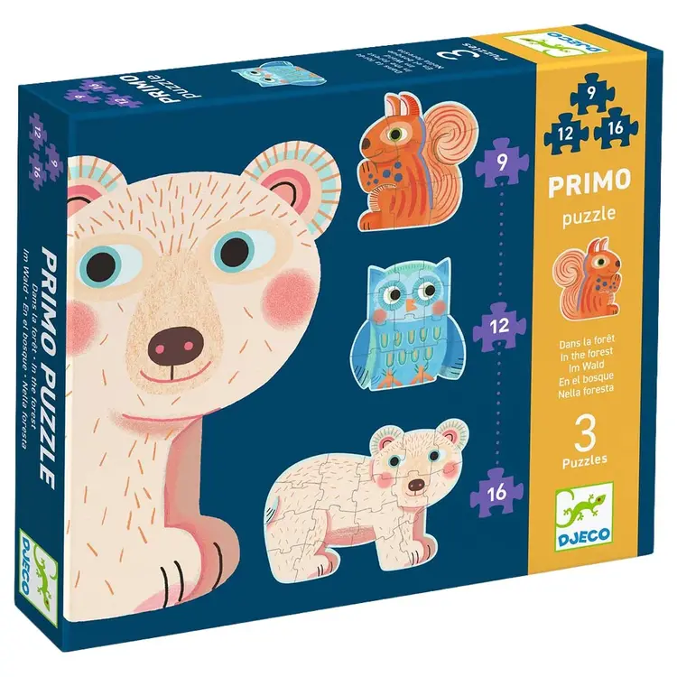 Djeco Puzzel (3 puzzels)  - In het bos