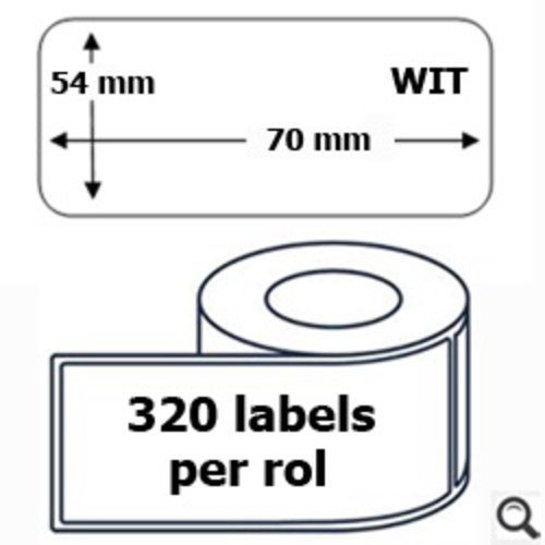 Budget Etiket DYMO-compatibele labels 99015 54x70mm 320stuks