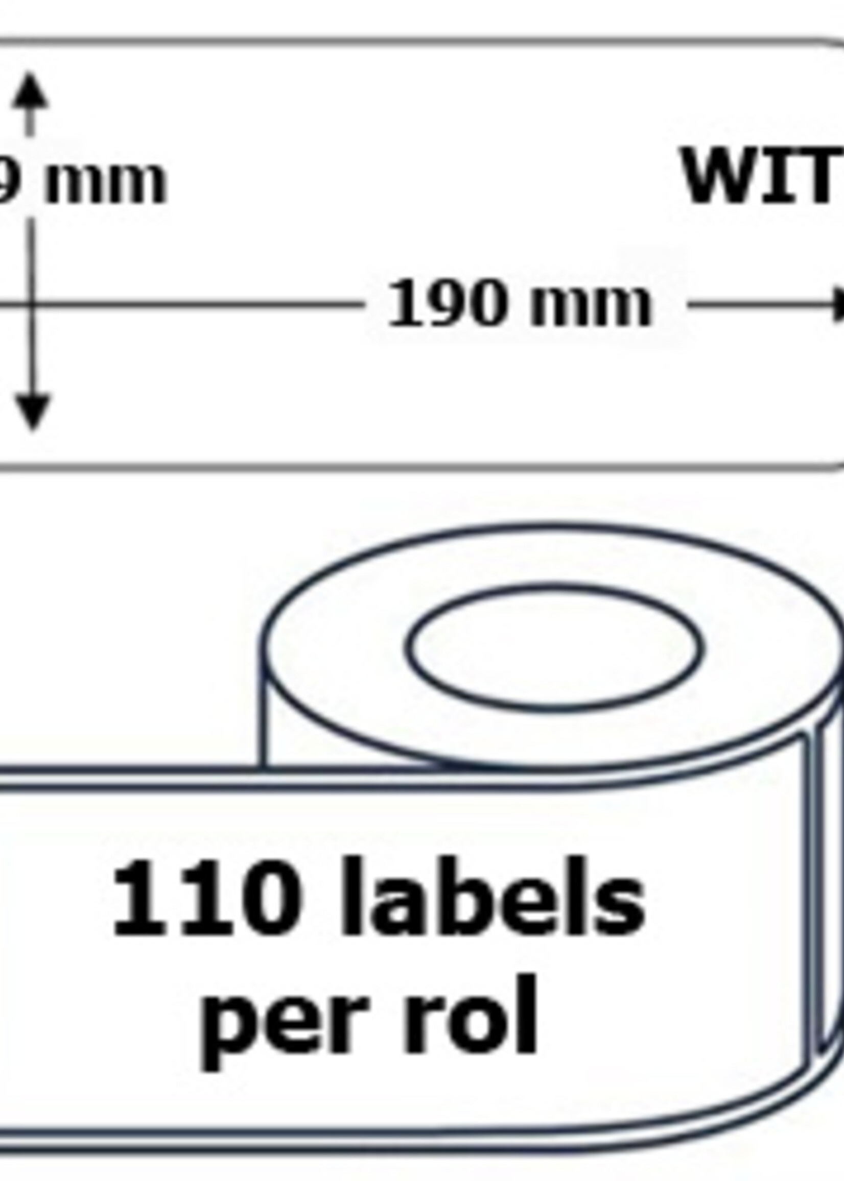 Office Basics Etiket DYMO-compatibele labels 99019 59x190mm 110stuks