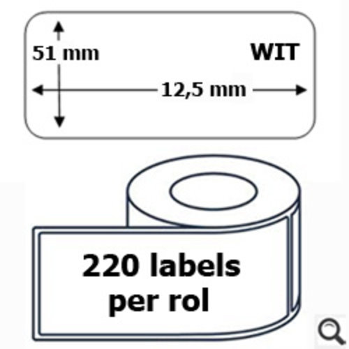 Budget Etiket DYMO-compatibele labels 99017 51x12.5mm 220stuks