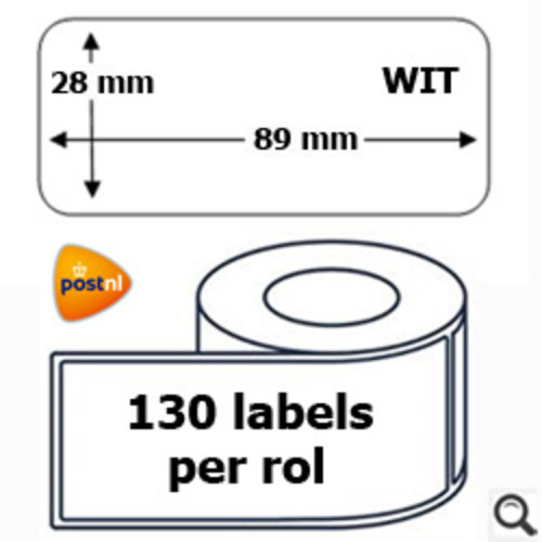 Budget Etiket DYMO-compatibele labels 99010 28x89mm adres klein 130stuks