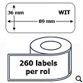 Budget Etiket DYMO-compatibele labels 99012 36x89mm adres groot 260stuks