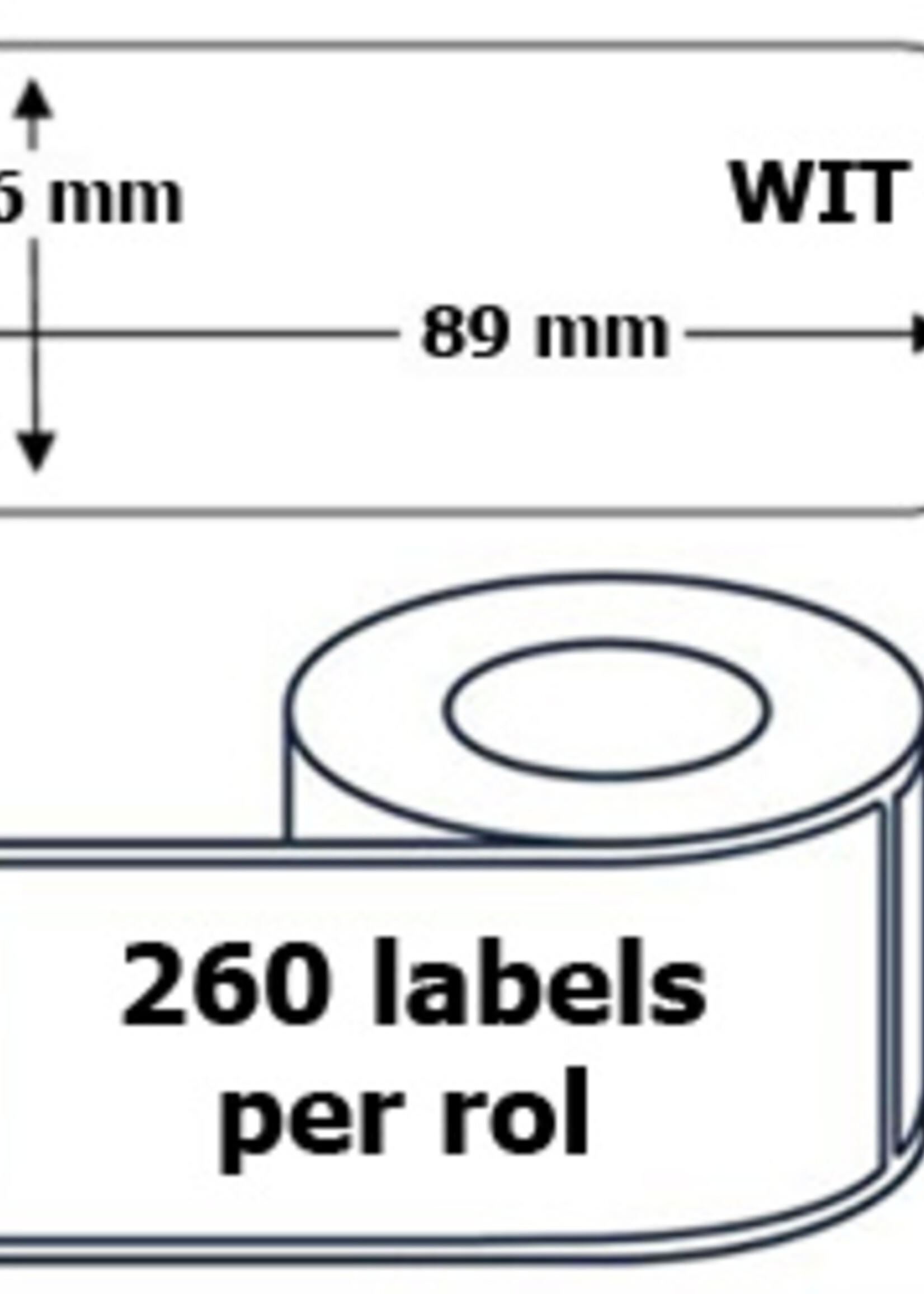 Budget Etiquette DYMO-compatible labels 99012 36x89mm adresse large 260p