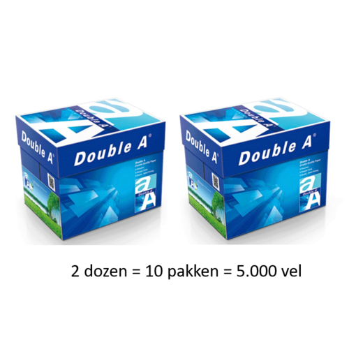 Double A Kopieerpapier Double A Premium A4 80gr wit 2dozen  10x500vel - D1022