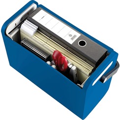 Helit Box Mobile Dossiers Suspendus bleu