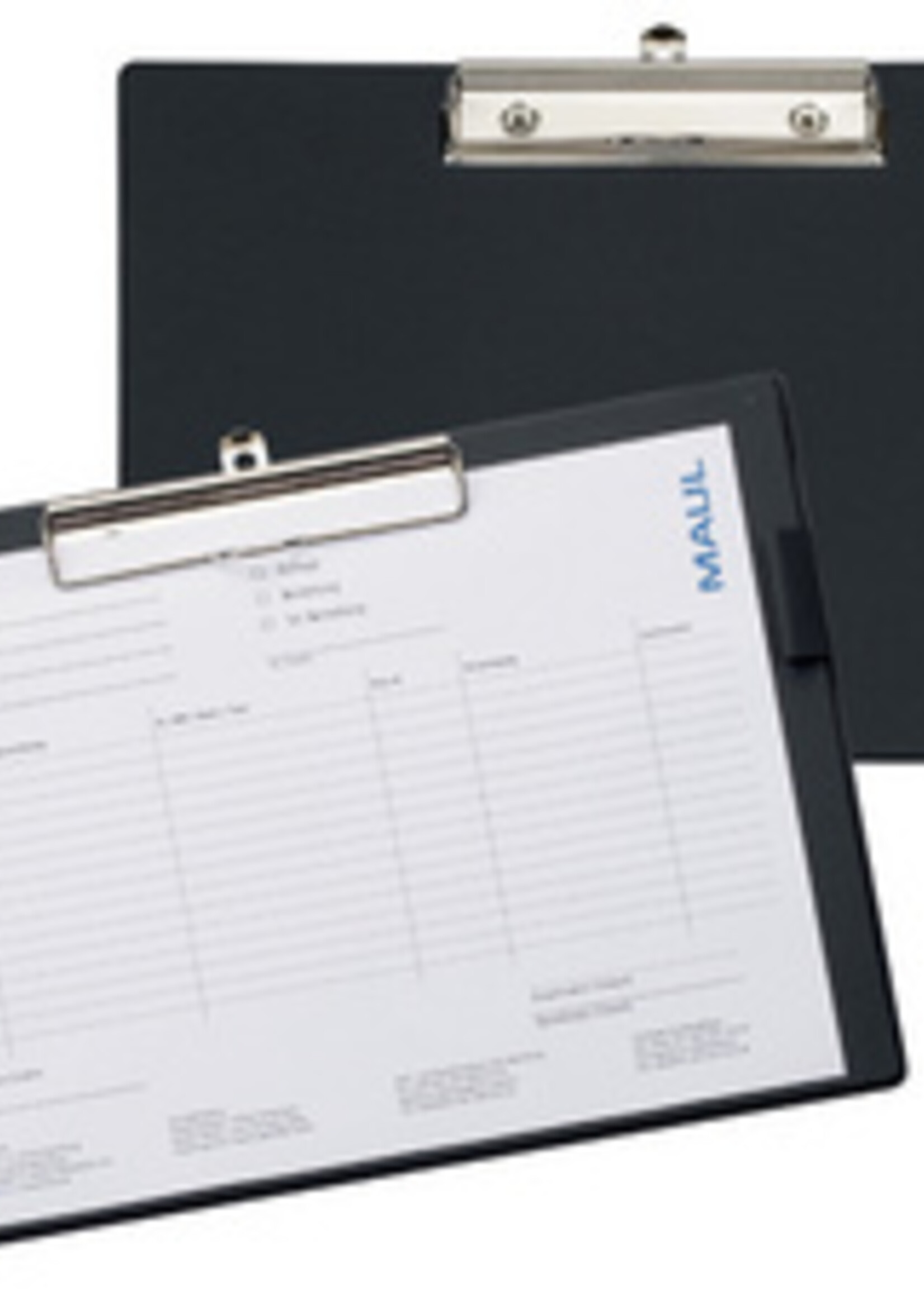 MAUL Klembord Maul A4-Folio dwars met kopklem zwart - 23357-90