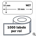 Budget Etiket DYMO-compatibele labels 11354 57x32mm 1000stuks - permanent