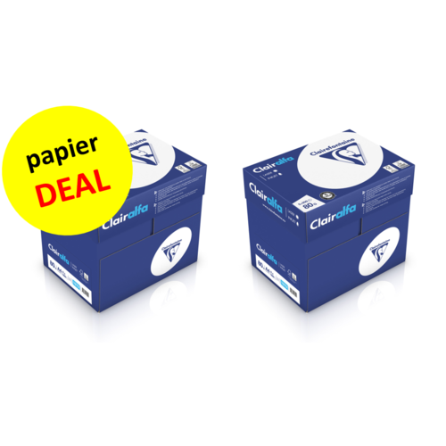 Clairefontaine Kopieerpapier Clairefontaine Clairalfa A4 80gr wit 10x500vel (2 dozen)