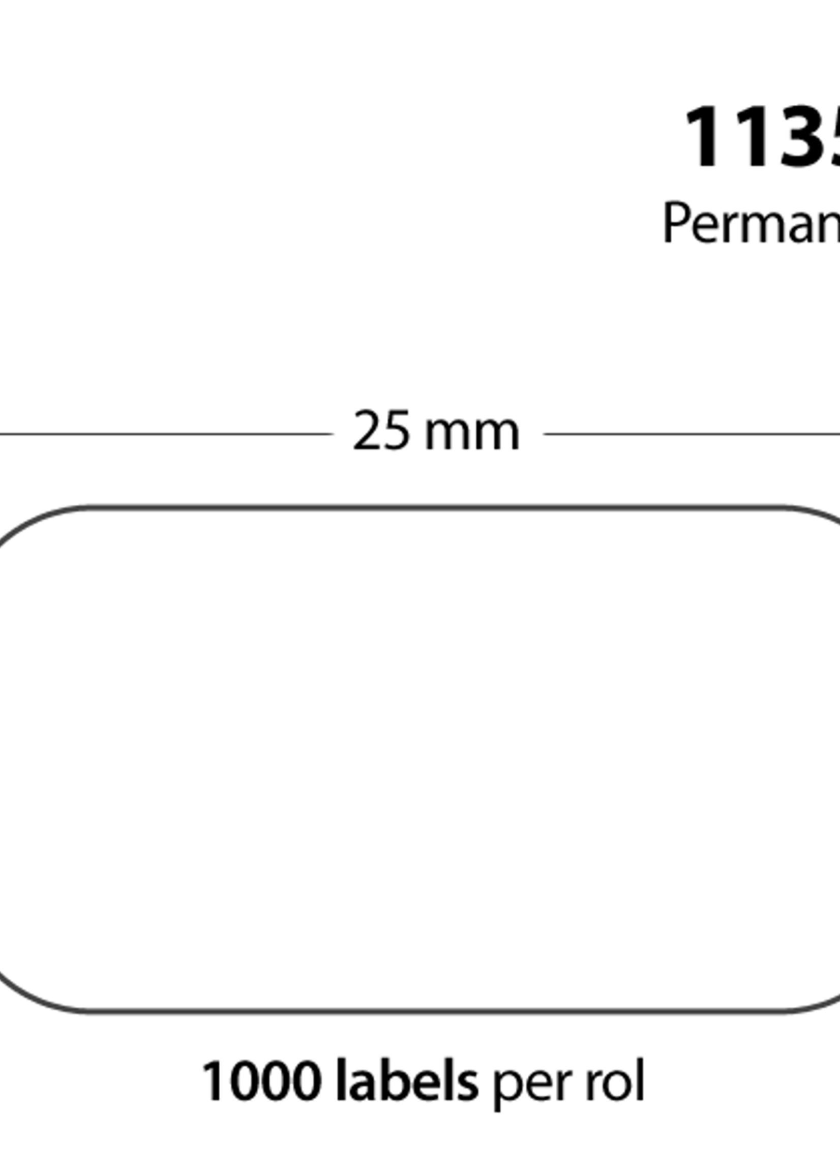 Budget Etiket DYMO-compatibele labels 11353 25x13mm 1000stuks  permanent