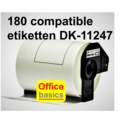 Budget ETIKET Brother DK-11247  compatibel 103 mm x 164 mm wit - 180st