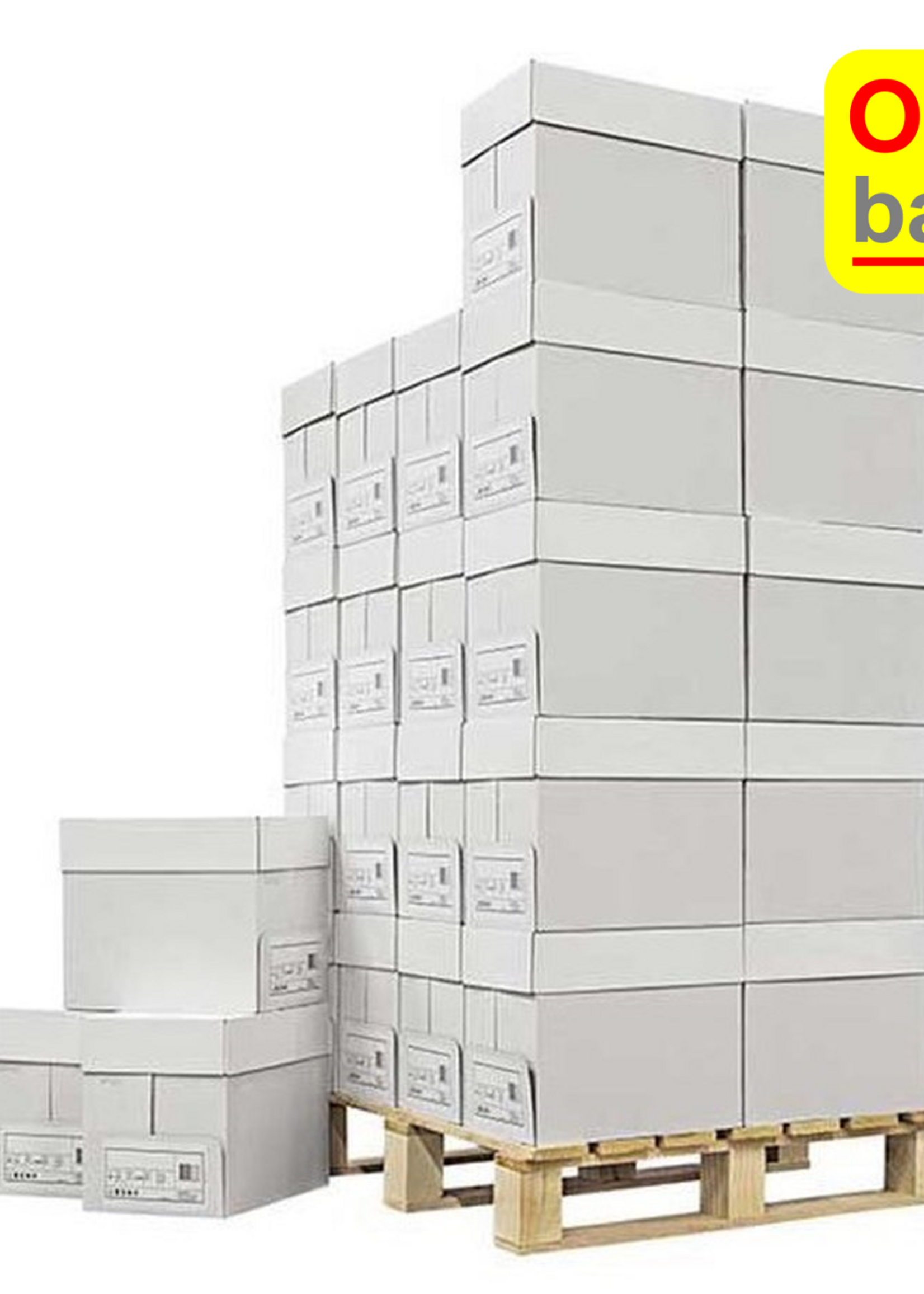 Office Basics Papier a copier Office Basics , A4 blanc (vendu par pallet)