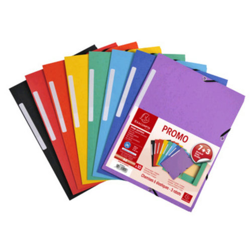 Exacompta Elastomap Exacompta A4 - assorti - Promopack 7+3 gratis - 55000SE valuepack