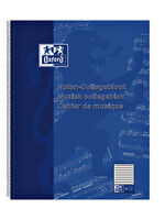 Oxford Cahier de musique Oxford A4+ 4 perforations 50 feuilles bleu