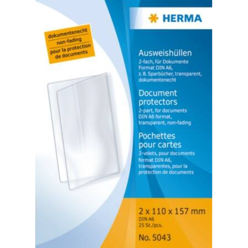 Herma Documenthoes Herma 5043 transparant PP 2-delig 15,7 x 11 cm