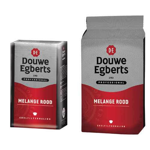 Douwe Egberts Koffie Douwe Egberts snelfiltermaling Melange Rood 500gr