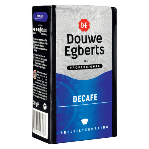 Douwe Egberts Koffie Douwe Egberts snelfiltermaling decafe 250gr