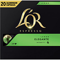 L'or Koffiecups L'Or espresso Lungo Elegante 20st